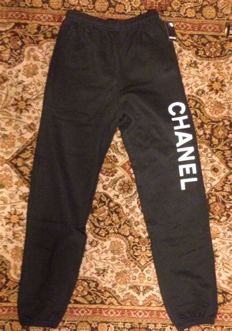 chanel pink sweatpants|chanel leather pants.